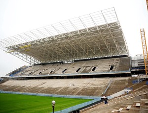 obras acabamento estádio Itaquerão Corinthians (Foto: Marcos Ribolli / Globoesporte.com)