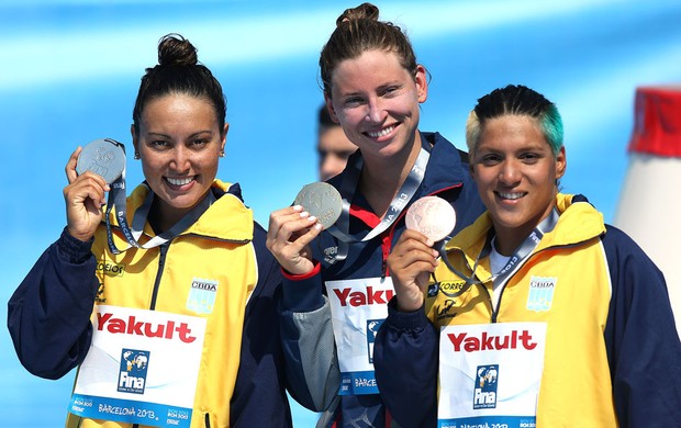 Poliana e Marcela mundial maratona aquática barcelona  (Foto: Divulgação )