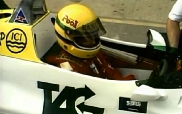 FRAME - ayrton senna testes fórmula 1 (Foto: TV GLOBO)