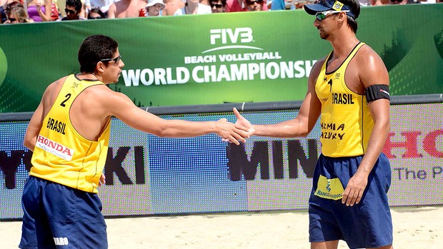 vôlei de praia Ricardo e Álvaro Filho etapa da Polônia (Foto: FIVB)