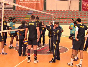 Treino seleção Mar del Plata vôlei Liga Mundial (Foto: João Gabriel Rodrigues)