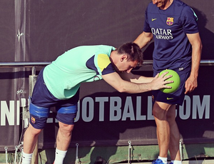 Messi treina na pré-temporada do Barcelona (Foto: Reprodução / Instagram)