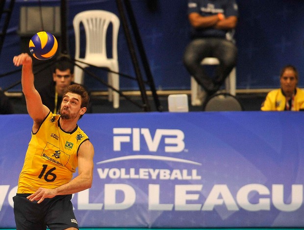 LUCÃO brasil x eua volei masculino maracananzinho (Foto: Dhavid Normando/Futura Press/Agência Estado)