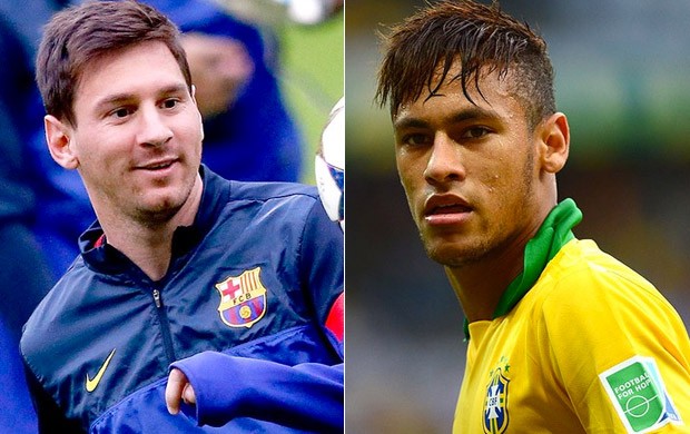 Messi e Neymar (Foto: Reprodução/SporTV)