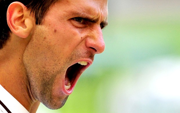 Novak Djokovic tênis contra Tommy Haas em Wimbledon (Foto: AFP)