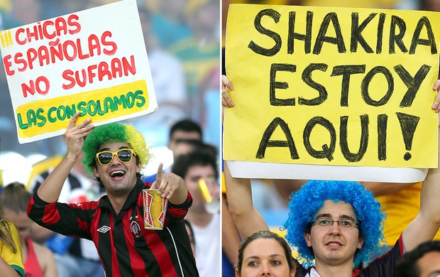 cartaz torcida Brasil engraçado (Foto: Agência Estado)