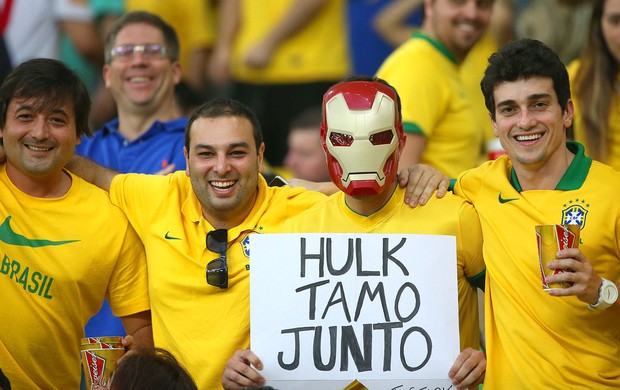 cartaz torcida Brasil engraçado (Foto: Agência Estado)