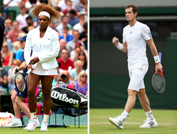 MONTAGEM - Serena williams e Andy Murray (Foto: Agência Getty Images)