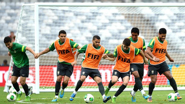 Treino Seleção Brasileira Belo Horizonte (Foto: Agência AFP)