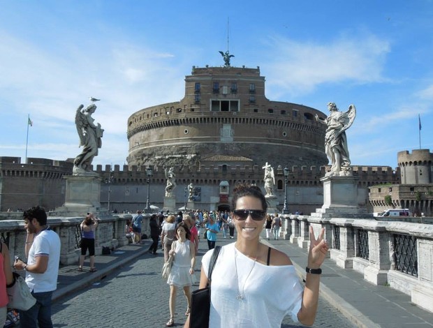 Ágatha vôlei de praia Castelo Sant'Angelo Roma (Foto: Divulgação)