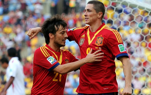 David Silva Fernando Torres Espanha (Foto: Getty Images)