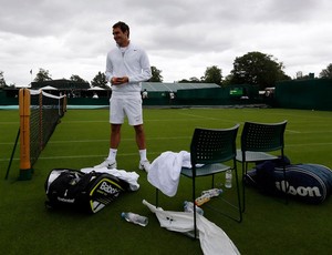 tênis roger federer treino wimbledom (Foto: Agência Reuters)