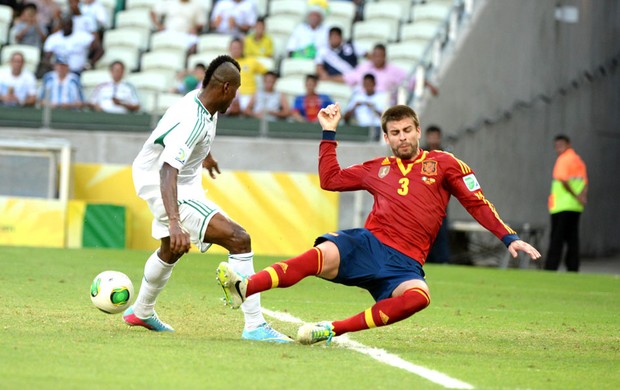 Pique Nigéria e Espanha (Foto: Andre Durão)