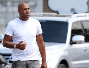 Adriano se despedindo do Flamengo (Foto: Cezar Loureiro / Agência O Globo)