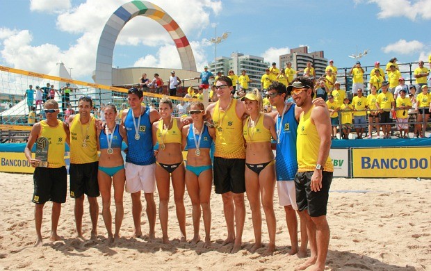 Brasil Argentina desafio vôlei de praia Manaus (Foto: Isabella Pina)