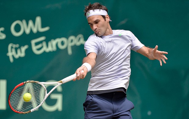 Roger Federer tênis contra Tommy Haas ATP de Halle (Foto: AP)