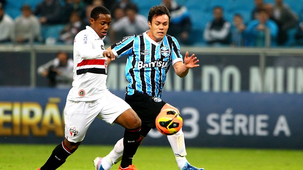 Kleber jogo Grêmio contra São Paulo (Foto: Lucas Uebel / Site Oficial do Grêmio)