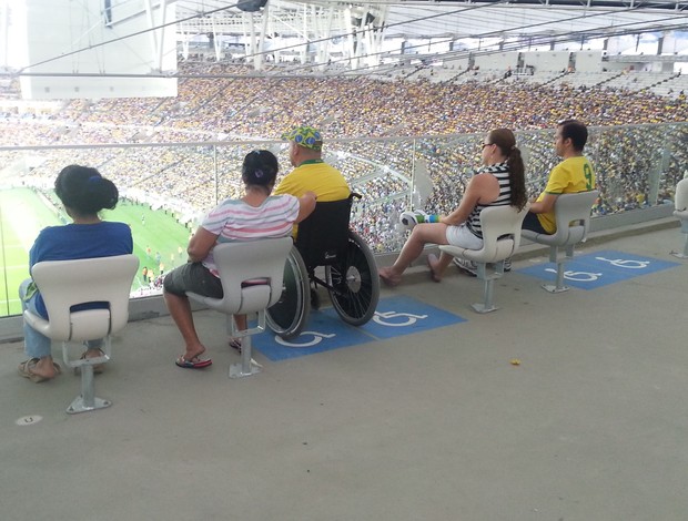 Maracanã posição de cadeirante no estádio (Foto: Marcelo Baltar)