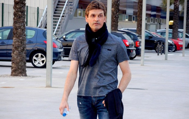 Tito Vilanova coletiva Barcelona (Foto: Cassio Barco)