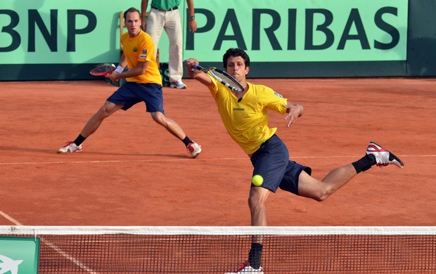 Marcelo Melo e Bruno Soares na Copa Davis (Foto: João Pires/VIPCOMM)