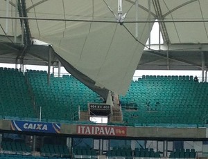 cobertura fonte nova vistoria popó copa (Foto: Reprodução/Instagram)