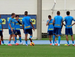 jogadores botafogo treino (Foto: Thales Soares)