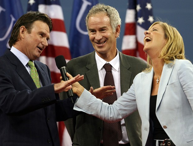 Jimmy Connors, John McEnroe e Chris Evert tênis (Foto: Getty Images)