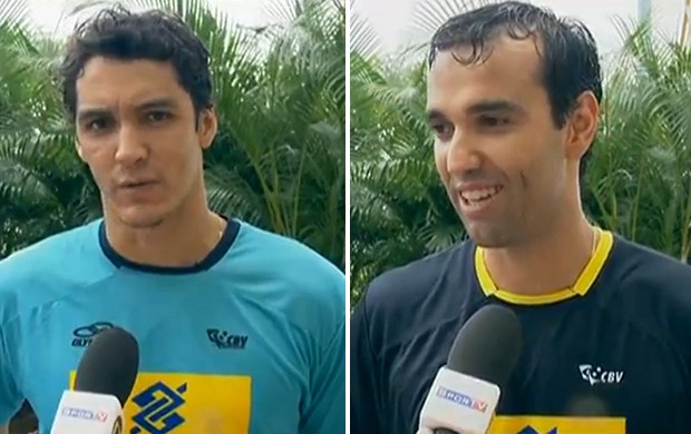 Alan e Mario Jr. - Vôlei (Foto: Reprodução SporTV)