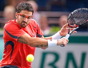 Janko Tipsarevic tênis contra Jerzy Janowicz Masters Paris (Foto: Reuters)