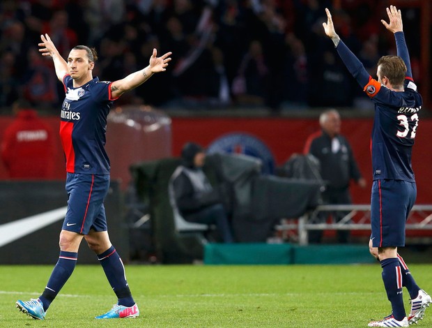 Ibrahimovic Beckham PSG Brest (Foto: Agência Reuters)