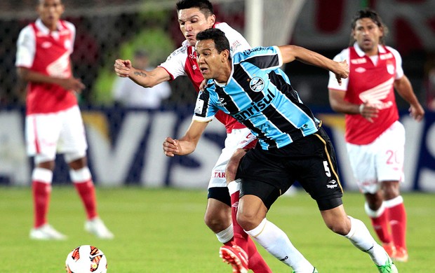 Souza jogo Grêmio Santa Fé (Foto: Reuters)