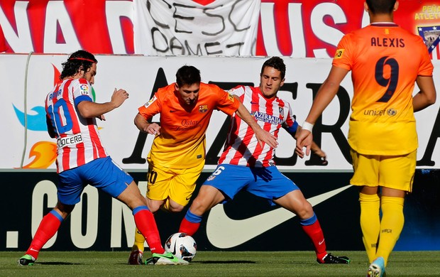 messi atletico de madrid x barcelona (Foto: AP)