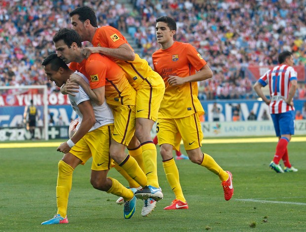 alex sanchez barcelona x atletico madrid (Foto: AP)