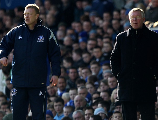 David Moyes everton e Alex ferguson manchester united (Foto: Agência Getty Images)