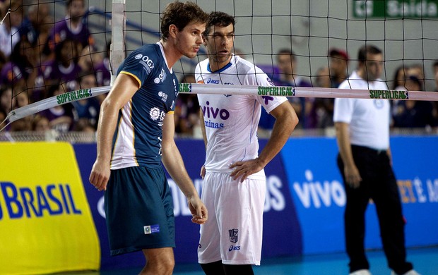 vôlei bruninho rio de janeiro e Marcelinho Minas superliga (Foto: Cristiane Mattos / Futura Press)