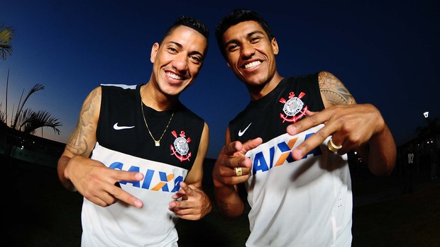 Ralf e Paulinho - matéria especial no CT do Corinthians (Foto: Marcos Ribolli)