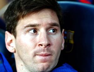 Messi banco Barcelona jogo Bayern Liga dos Campeões (Foto: Reuters)