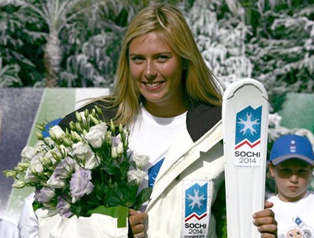 Sharapova divulga Olimpiadas de Inverno (2007) (Foto: AP)