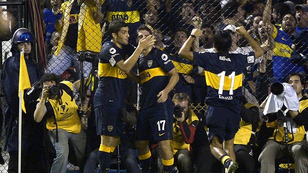 Nicolas Blandi gol Boca Juniors Corinthians (Foto: AFP)