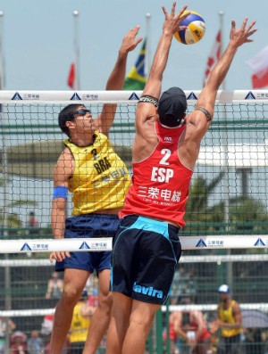 Álvaro Filho, etapa de Xangai, Circuito Mundial de Vôlei  (Foto: FIVB / Divulgação)