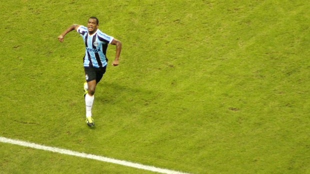 gol grêmio santa fé arena libertadores fernando (Foto: Diego Guichard/Globoesporte.com)