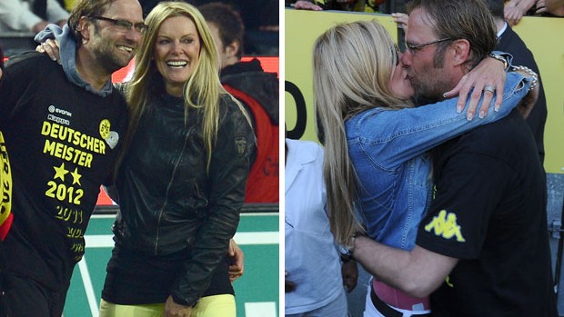 Klopp e a esposa Ulla Borussia Dortmund (Foto: AFP)