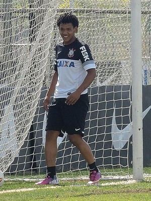 Romarinho corinthians treino (Foto: Rodrigo Faber )