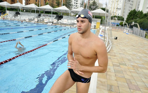 Thiago Pereira no treino no Sesi (Foto: Helcio Nagamine/Fiesp)