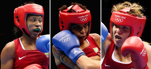 érika mattos, adriana araujo e roseli feitosa boxe (Foto: Getty Images)