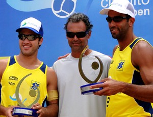 vôlei de praia Bruno Schmidt, Renato França e Pedro Solberg (Foto: Helena Rebello)