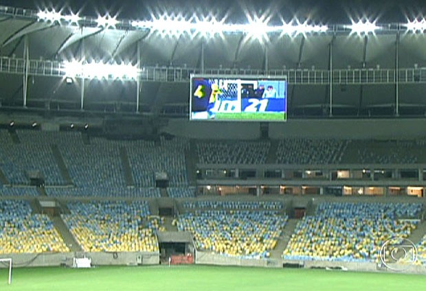 FRAME iluminação Maracanã teste (Foto: Reprodução / TV Globo)