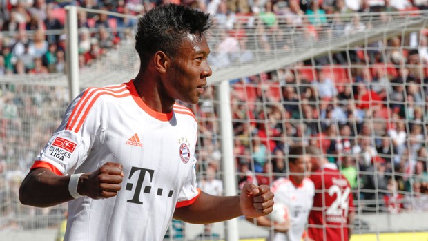 Alaba bayern de munique gol hannover 96 (Foto: Agência AP)