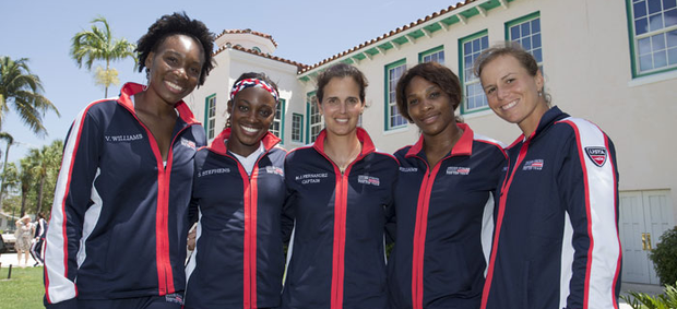 Venus Williams, Sloane Stephens, Serena Williams e Varvara Lepchenko Fed Cup (Foto: Divulgação / ITF)