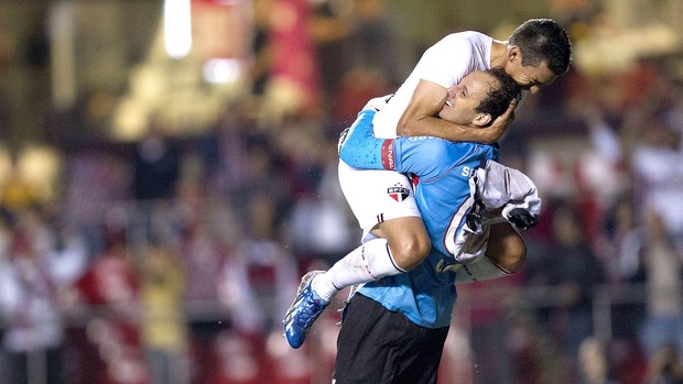 Rogério Ceni Lucio gol São Paulo Atlético-MG Libertadores (Foto: EFE)